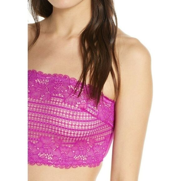 FREE People Camila Bandeau Purple Pink NWT - Picture 3 of 9